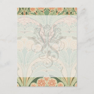 ornate bontanical garden art nouveau art postcard