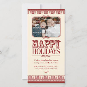 Ornate Borders Holiday Photo Card