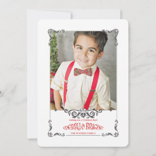 Ornate Bracket Holiday Photo Card