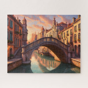 Ornate Bridge Over a Canal Jigsaw Puzzle