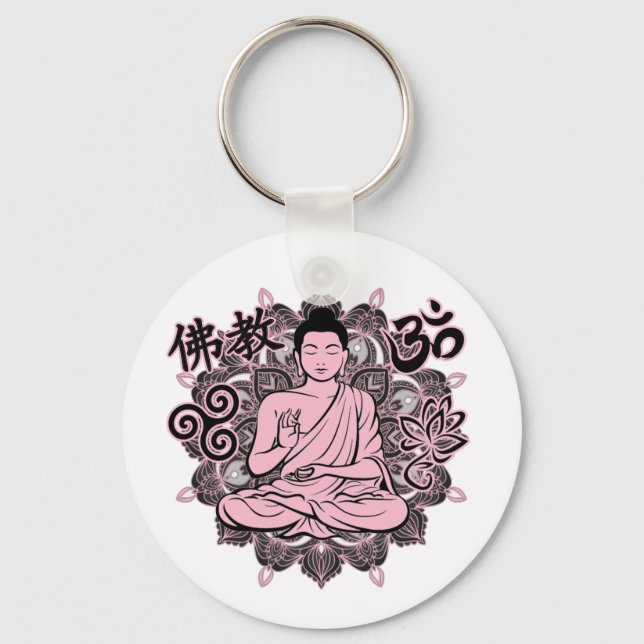 Ornate Buddha Key Ring (Front)