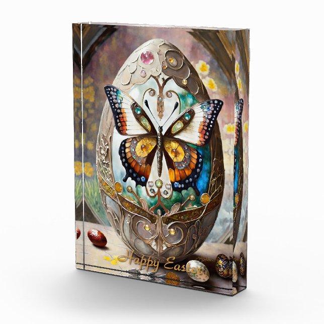 Ornate Butterfly Easter Egg Photo Block (Right)
