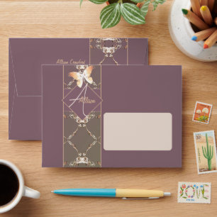 Ornate Butterfly Personal Stationery Envelope