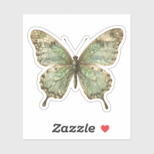 Ornate Butterfly with Leaf Pattern Wings