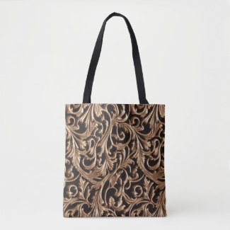 Ornate Carved Metal Baroque Floral Damask