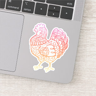 Ornate Chicken Lineart