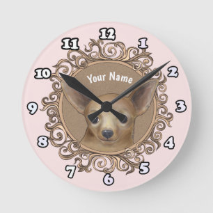Ornate Chihuahua clock
