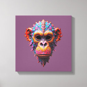 Ornate Chimp Mask Canvas Print