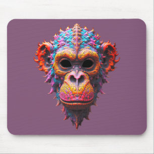 Ornate Chimp Mask Mouse Mat