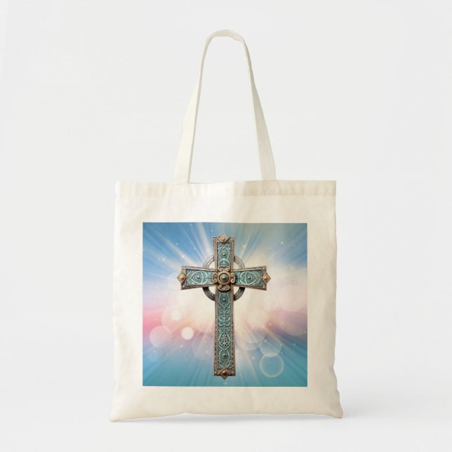Ornate Chriistian Cross  Tote Bag (Front)