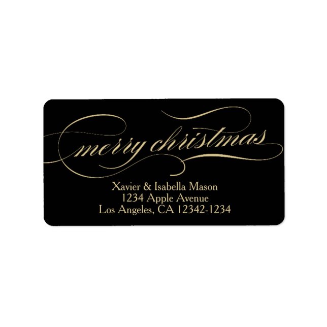 Ornate Christmas | Gold/Black Label (Front)