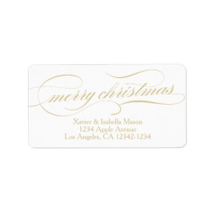 Ornate Christmas   Gold/White Label