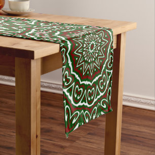 Ornate Christmas Pattern 3 Short Table Runner