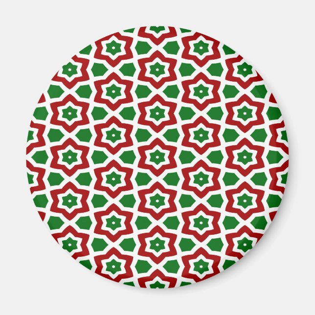 Ornate Christmas Pattern Magnet (Front)