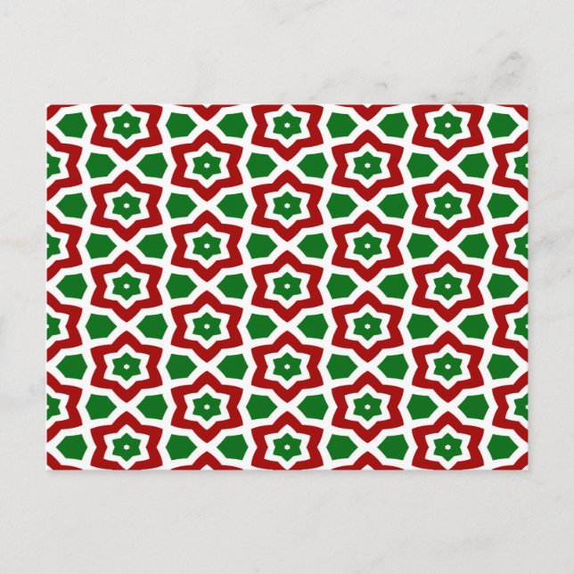 Ornate Christmas Pattern Postcard (Front)