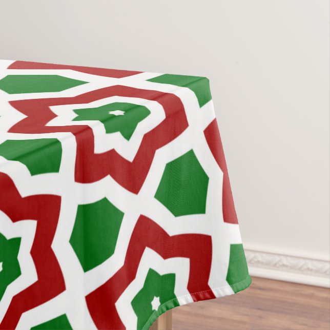 Ornate Christmas Pattern Tablecloth (In Situ)