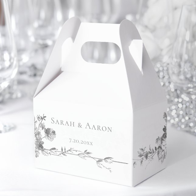 Ornate Classic French Rose Border Wedding Favour Box (Creator Uploaded)