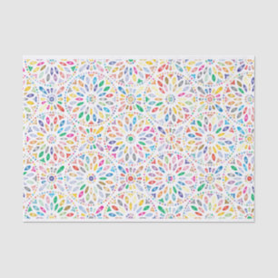 Ornate Colorful Mosaic Mandala Pattern Tissue Paper