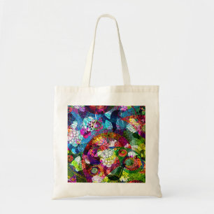 Ornate & Colourful Retro Flower Bag