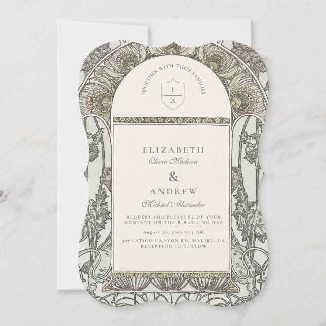 Ornate Conservatory Wedding Invitation (Front)