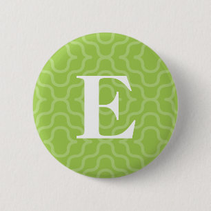 Ornate Contemporary Monogram - Letter E 6 Cm Round Badge