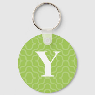 Ornate Contemporary Monogram - Letter Y Key Ring