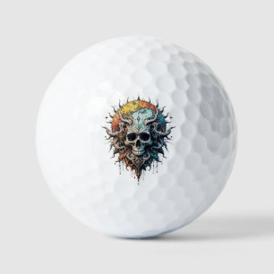 Ornate Cosmic Skull Gothic Baroque Mandala  Golf Balls