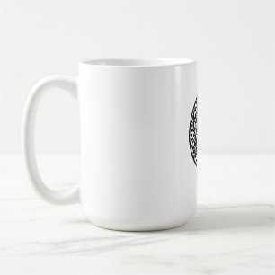 Ornate Crescent Moon with Floral Patterns and Flyi Coffee Mug