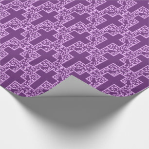 Ornate Cross-7-Purple Wrapping Paper