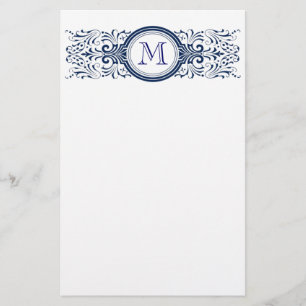 Ornate Customisable Monogram stationary Stationery
