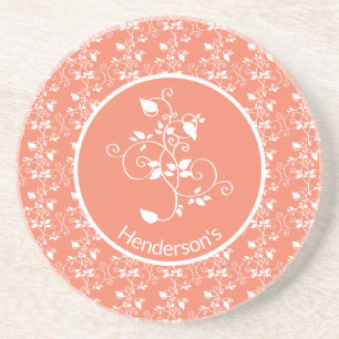 Ornate Damask Patterned Coaster