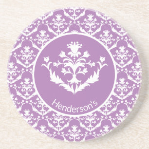 Ornate Damask Patterned Coaster