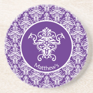 Ornate Damask Patterned Coaster