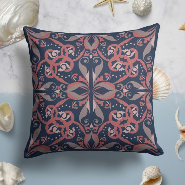 Ornate Elegance in Midnight Blue Cushion (Creator Uploaded)