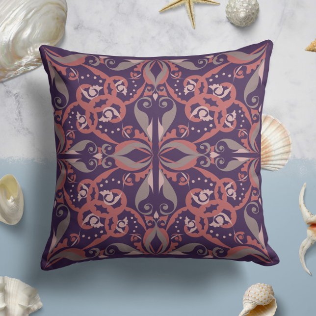 Ornate Elegance in Plum Cushion (Creator Uploaded)