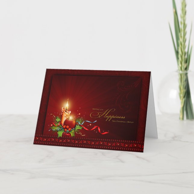 Ornate Elegant Personalised Christmas Card (Front)