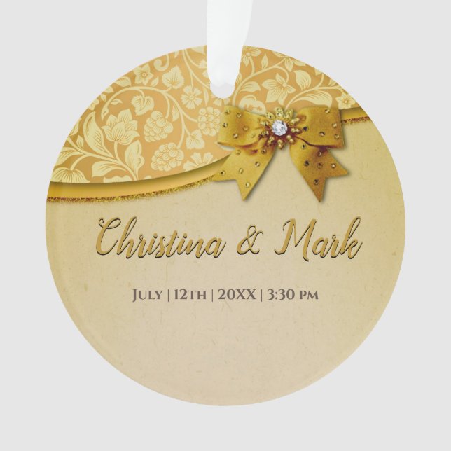 Ornate Elegant Retro Abstract Flowers and Leaves   Ornament (Front)