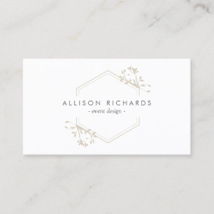 Ornate Elegant Vine and Leaf Emblem Business Card