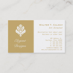 Ornate Elements (almond) Business Card