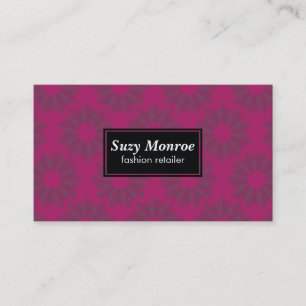 Ornate Elements (magenta) Business Card