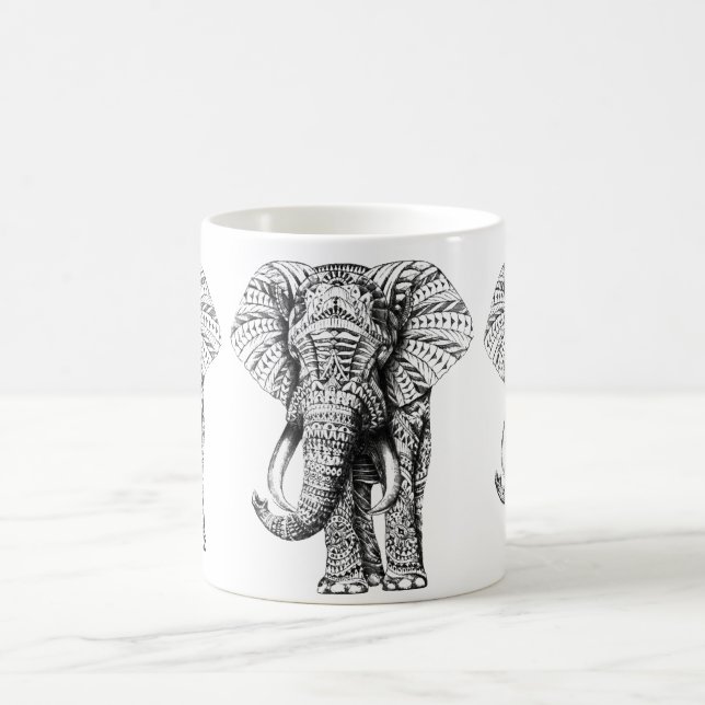 Ornate Elephant Coffee Mug (Center)