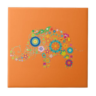 Ornate Elephant Tile
