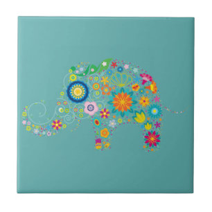 Ornate Elephant Tile