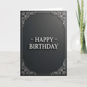 Ornate Embossed Birthday Card