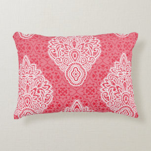 Ornate fabric design featuring a gradient from pin decorative cushion