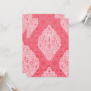 Ornate fabric design featuring a gradient from pin invitation