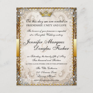Ornate Fairytale Storybook Wedding Invitation