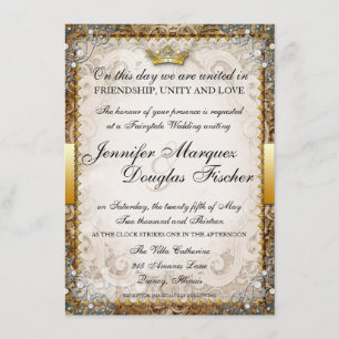 Ornate Fairytale Storybook Wedding Invitation