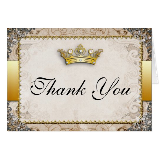 Ornate Fairytale Wedding Thank You Card