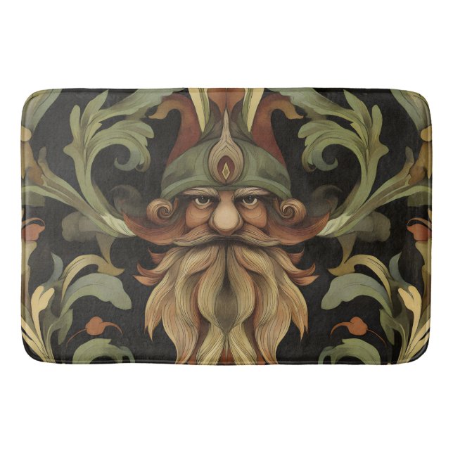 Ornate Fantasy Gnome Bath Mat (Front)